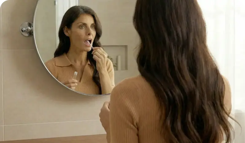 woman using alterme swab